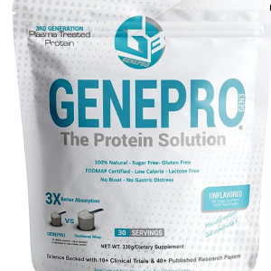 Unflavored Protein Powder - New Formula - Lactose-Free, Gluten-Free, & Non-GMO Whey Isolate Supplement Shake (3rd Generation, 30 Servings)